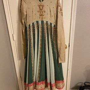Gorgeous Angrakha Style Paneled Shalwar Kameez